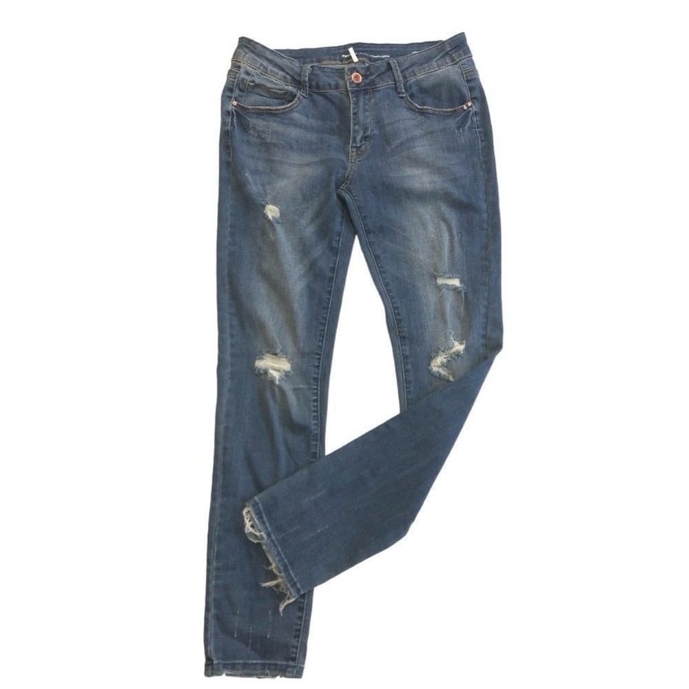 Women's Blue Skinny Jeans Distressed Size 9